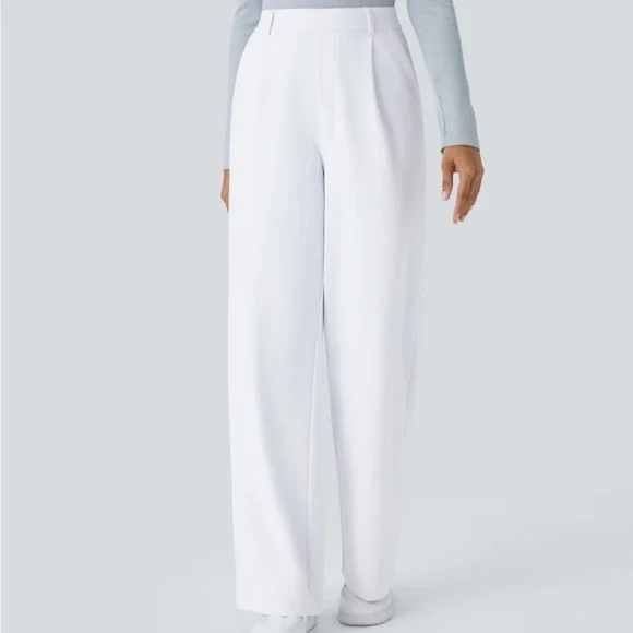 White Wide-Leg Trousers - Picture 2 of 3